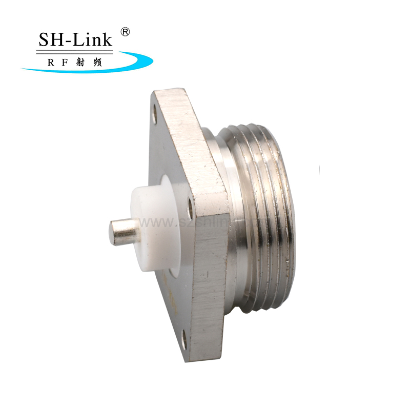 7/16 Din 4 Hole Panel Mount Jack RF coaxial connector with Solder Cup